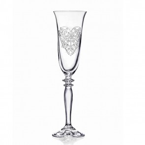 SET 6 FIRST LADY ETCHED COUPE GLASSES