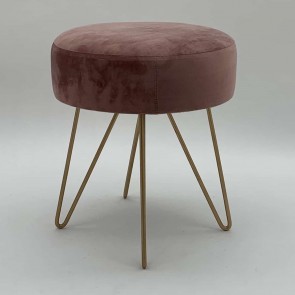 PINK WOODEN STOOL