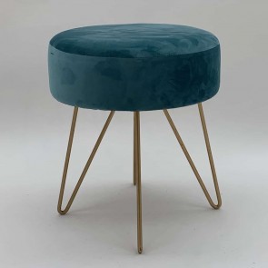 BLUE WOODEN STOOL