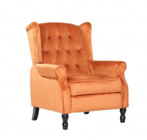 100x78x92 BURNT ORANGE RECLINING CHAIR