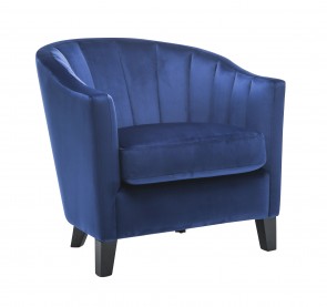 VELVET BLUE SOFA CHAIR
