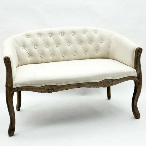 NATURAL FR LINEN FABRIC LOUIS SOFA
