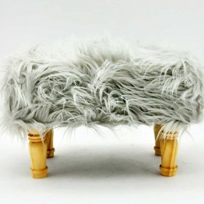 40x26CM FLUFFY FOOTSTOOL