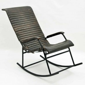 44CM ROCKING LEATHER CHAIR