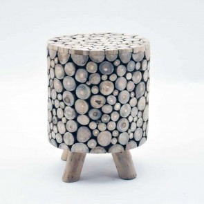 30X30X40CM TEAK BRANCH ROOT ROUND STOOL