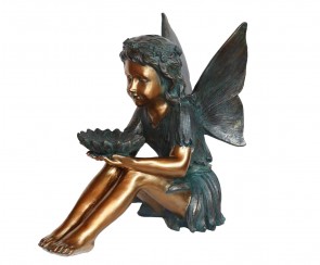 34CM SITTING GARDEN ANGEL