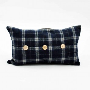 30 X 50CM BLUE VELVET CUSHION