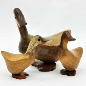 40/25/25CM SET 3 FAMILY DUCK POLISHED