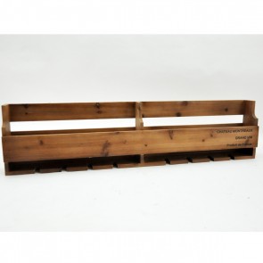 110CM WOOD 8 BOTTLE WALL WINE RACK