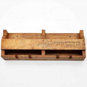 88CM WOOD 6 BOTTLE WALL WINE RACK