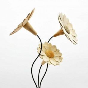 SET OF 3 WOODEN SUNFLOWERS