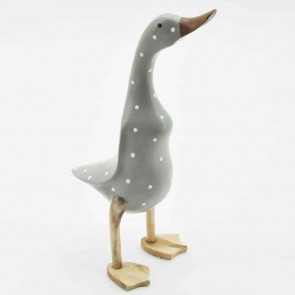 45cm GREY DUCK WHITE SPOTS