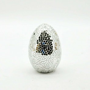 30CM SILVER MOSAIC EGG