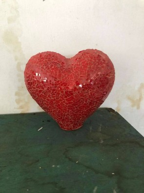 RED MOSAIC HEART