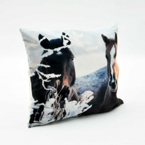 45 X 45 TWO PONIES CUSHION