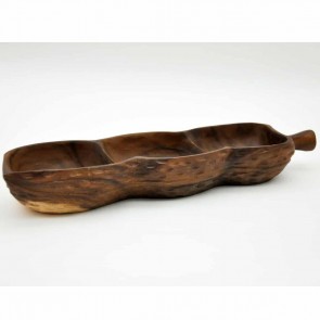 53CM TEAK FRUIT BASKET