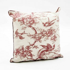 45 X 45CM RED PHEASANT DESIGN CUSHION