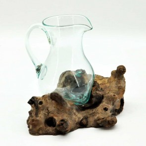 TEAK ROOT GLASS JUG