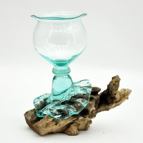 TEAK ROOT WITH GLASS