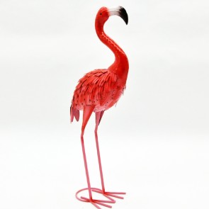 69CM PINK METAL FLAMINGO