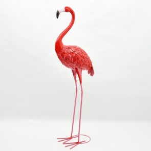 150CM PINK METAL FLAMINGO