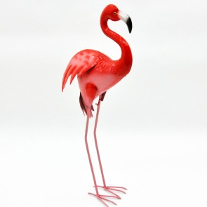 79CM PINK METAL FLAMINGO