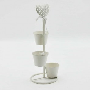 HEART DESIGN TRIPLE PLANTER