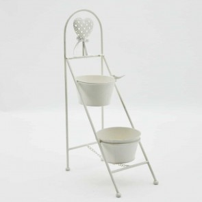 HEART DESIGN DOUBLE PLANTER