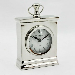 NICKEL FINISH TABLE CLOCK 29x21x4cm