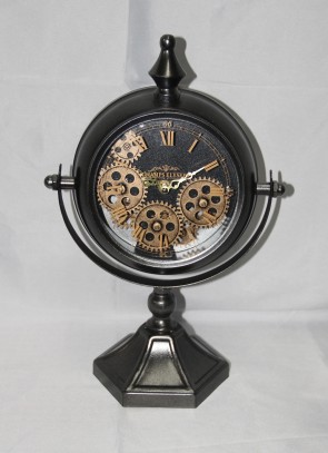 37.5CM BLACK TABLE CLOCK