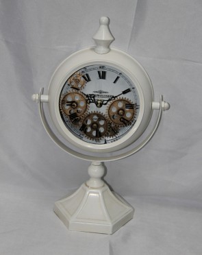 37.5CM WHITE TABLE CLOCK