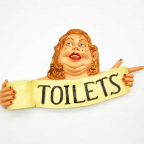 70 X 45CM RESIN TOILET SIGN