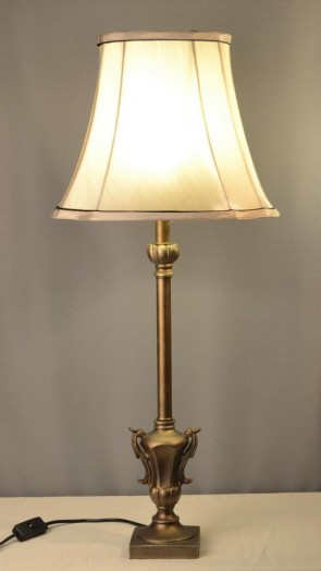 ANTIQUE SILVER BUFFET LAMP
