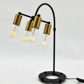 53CM METAL 4 BULB TABLE LAMP