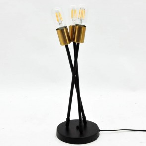 46CM METAL TRIPLE BULB TABLE LAMP