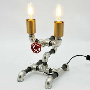 26CM METAL INDUSTRIAL PIPPING TABLE LAMP