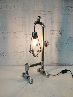 51CM METAL INDUSTRIAL PIPPING TABLE LAMP