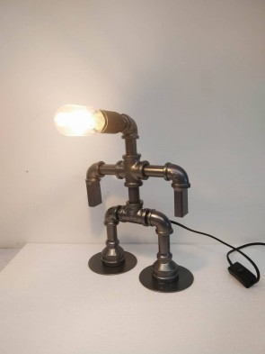 30CM METAL INDUSTRIAL PIPPING TABLE LAMP