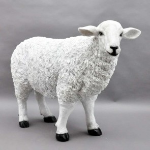 FULL SIZE RESIN GARDEN SHEEP
