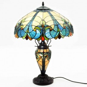 18" SHADEMULTI COLOUR DOUBLE TIFFANY LAMP