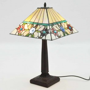 14" SQUARE SHADE TWISTED STEM LAMP