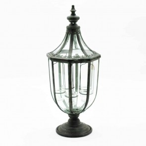 77CM METAL GARDEN LANTERN W TEALIGHT HOLDE