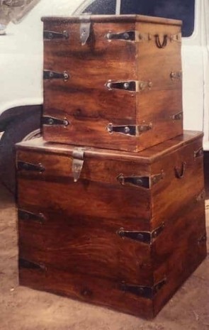 Sq. Chest with Iron Fittings