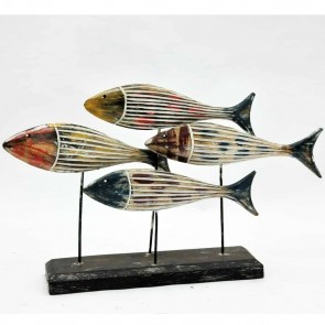 WOODEN FISH 28x45x10cm